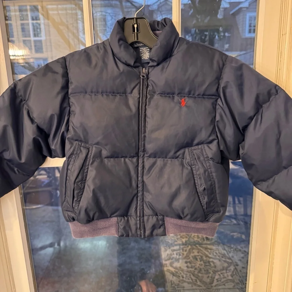 POLO RALPH LAUREN Boys Navy BLUE PUFFER DOWN JACKET YOUTH SIZE 6